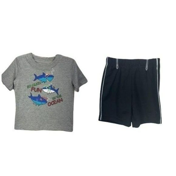 Swiggles So Much Fun In The Ocean 2 Piece boys‎ 2T Shirt Short Set - Picture 1 of 8